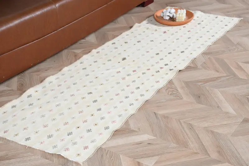 Zarif Bej İran Halısı, 2,1x6,5 ft Bronz Vurgular