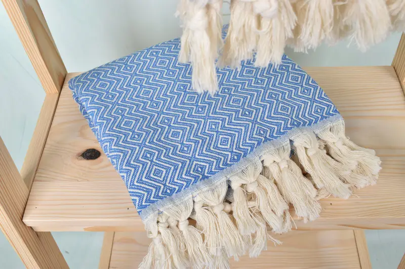 Handmade Gift, Custom Wedding Gift From Bridesmaid, Organic Turkish towel, Grandma Gift, Yoga Towel, Turkish towel, 70x38 Cotton Diamond Towel - 5