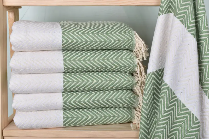 Cotton towel, Gift For Best Friend, Organic cotton peshtemal for spa and beach, Organic Turkish towel, 70x40 Cotton Chevron Towel, Custom Gift - 1