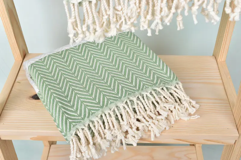 Cotton towel, Gift For Best Friend, Organic cotton peshtemal for spa and beach, Organic Turkish towel, 70x40 Cotton Chevron Towel, Custom Gift - 5