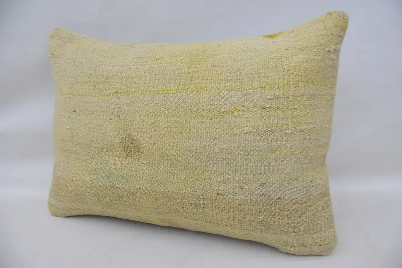 16x24 Beige Pillow, Pillow Sham, Hippie Throw Cushion Cover, Kilim Pillow, Throw Kilim Pillow, Handmade Kilim Cushion, Turkish Rugs Pillow Case - 3