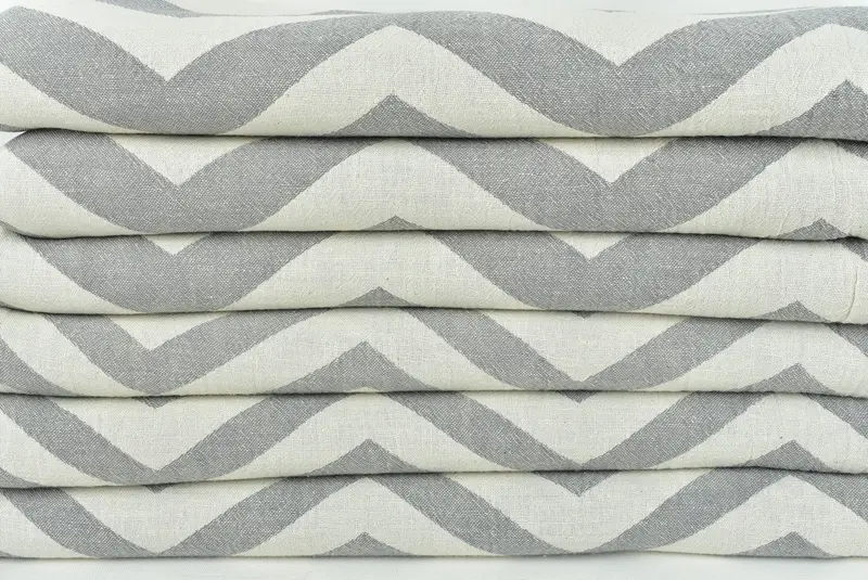 Turkish Towel Beach Towel, Soft towel, Maid Of Honor Gift, Monogram Beach Towel, Custom Beach Towels, 70x40 Cotton Zigzag Design Towel, Travel towel - 4