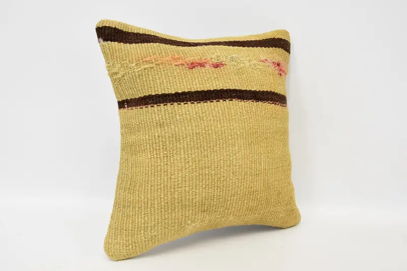 12x12 Beige Pillow, Customized Pillow, Kilim Cushion Sham, Kilim Pillow Cover, Vintage Kilim Pillow Cushion Case, Gift Pillow, Cushion - 3