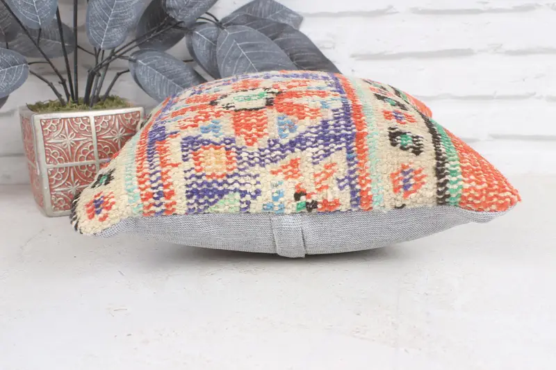 12x12 Blue Pillow Cover, Turkish Pillow, Pillow for Sofa, Pet Pillow Case, Interior Designer Pillow, Ethnic Pillow Cover Cushion Case, Cushion Case - 5