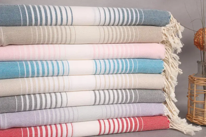 60x38 Cotton Striped Towel, Turkish bath towel, Gift For Mom, Wedding Gifts Towel, Personalized Beach Towel, Personalized Turkish Beach Towel - 2