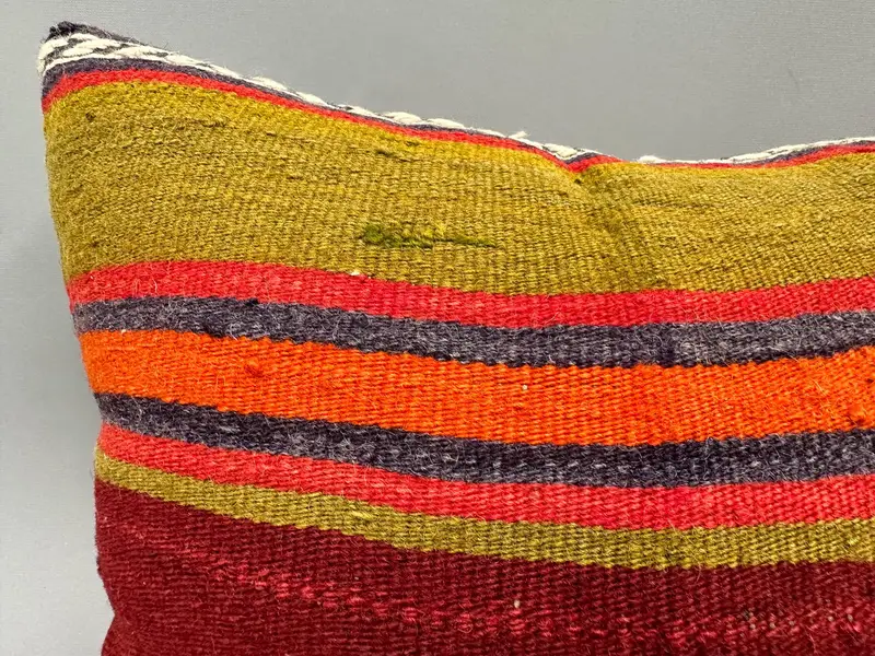 Vintage Kilim Pillow, 18x18 Red Pillow Cover, Gift Pillow, Interior Designer Pillow, Pillow Case, Ethnic Pillow Cover Pillow Sham - 5