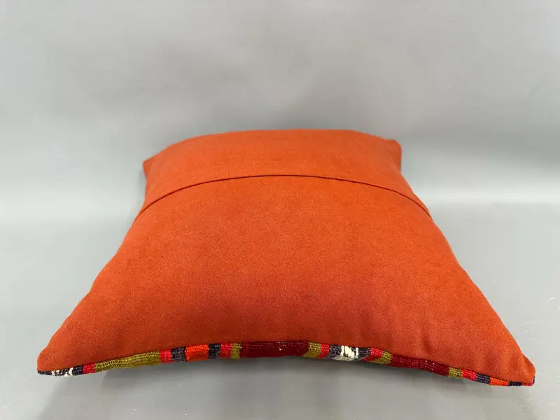 Vintage Kilim Pillow, 18x18 Red Pillow Cover, Gift Pillow, Interior Designer Pillow, Pillow Case, Ethnic Pillow Cover Pillow Sham - 7