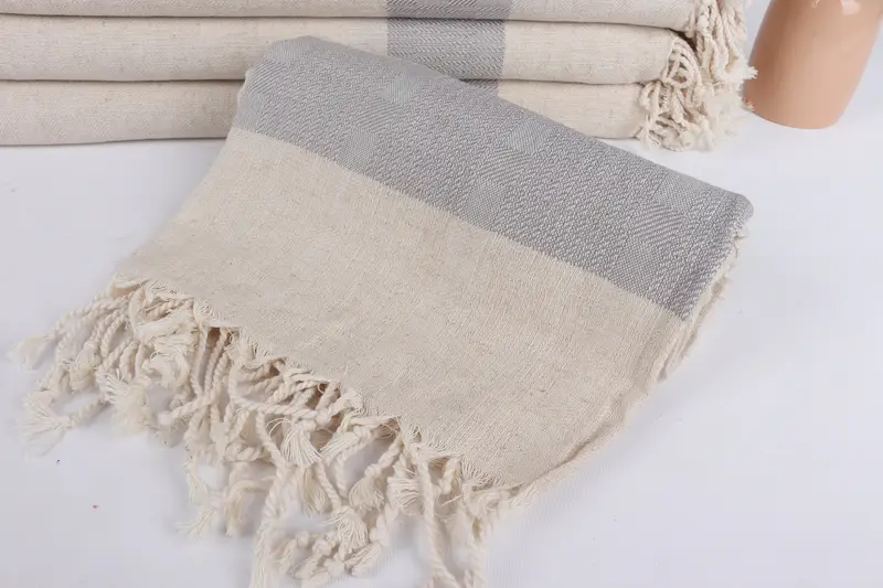 Bachelorette Favor, Traditional Turkish peshtemal for hammam, Bachelorette Party Gift, Absorbent towel, 70x36 Linen Striped Towel, Wedding Gift - 4