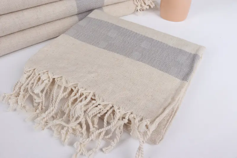 Bachelorette Favor, Traditional Turkish peshtemal for hammam, Bachelorette Party Gift, Absorbent towel, 70x36 Linen Striped Towel, Wedding Gift - 5