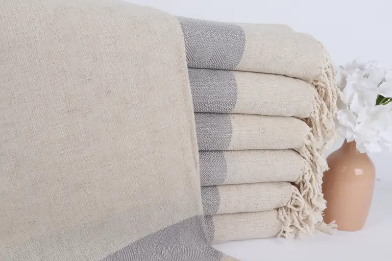 Bachelorette Favor, Traditional Turkish peshtemal for hammam, Bachelorette Party Gift, Absorbent towel, 70x36 Linen Striped Towel, Wedding Gift - 1