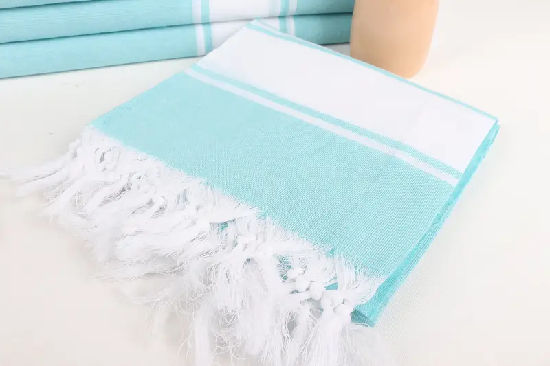 70x40 Cotton Striped Towel, Lightweight towel, Gifts For Him, Fringed Turkish towel for poolside, Spa Towel, Large Turkish Towel, Customized Towels - 5