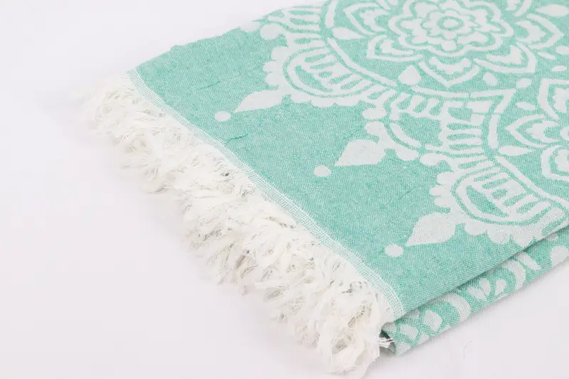 Wedding Gift For Bride, 74x36 Cotton Floral Patterned Towel, Bridesmaid Gifts, Organic Turkish towel, Organic towel, Girl Trip Party Favor - 8