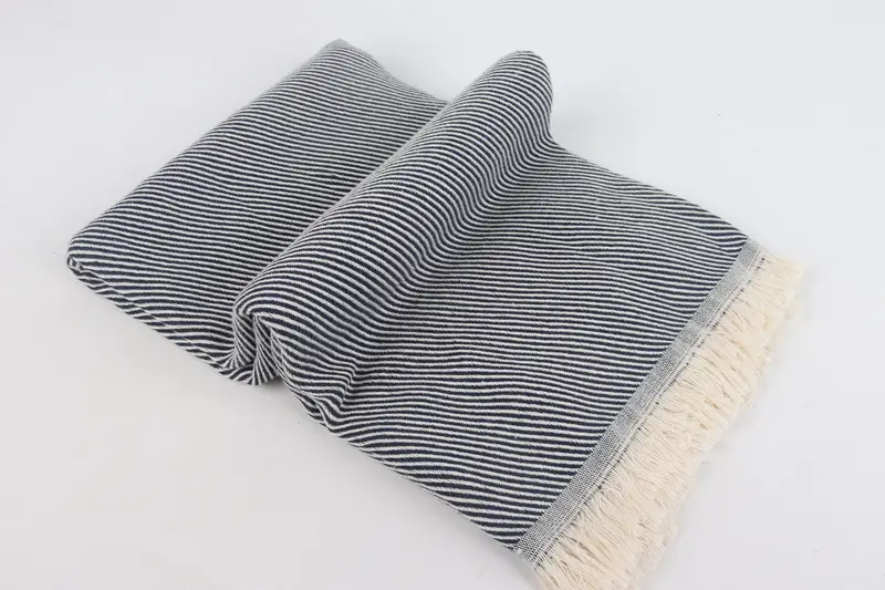 Personalized Wedding Gift, Quick-dry towel, Bachelorette Gifts, Oversized Beach Towel, 70x36 Cotton Striped Towel, Christmas Favors, Summer Towel - 6