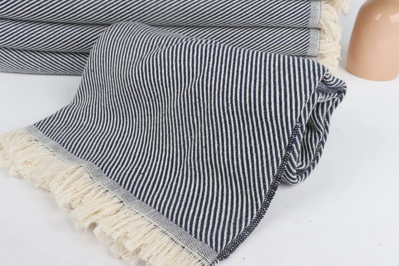 Personalized Wedding Gift, Quick-dry towel, Bachelorette Gifts, Oversized Beach Towel, 70x36 Cotton Striped Towel, Christmas Favors, Summer Towel - 4