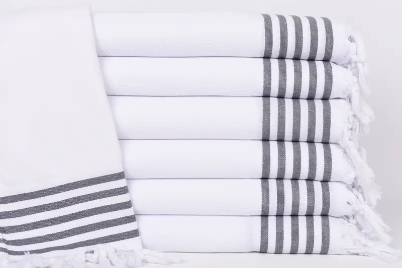 Custom Hand Towel, Kitchen Towel, Gift For Him, Bulk Order Towel, 70x20 Cotton Striped Towel, Gifts For Him, Hand Size Towels, Bathroom Towels - 1