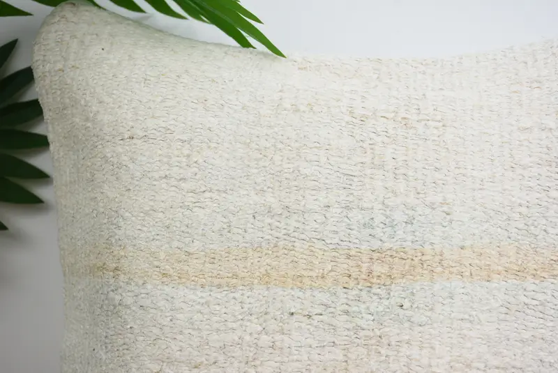 Cushion Case, Pillow for Sofa, 16x16 White Pillow, Floor Cushion, Retro Throw Pillow Case, Boho Pillow, Tapestry Pillow Case, Handmade Kilim Cushion - 2