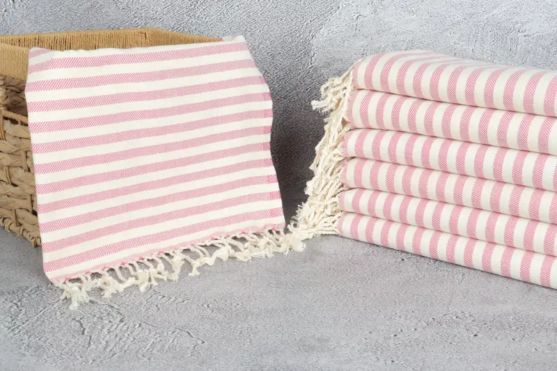 First Wedding Anniversary Gift, Personalized Gift, Turkish Hand Towel, 40x24 Cotton Striped Towel, Monogrammed Hand Towel, Personalized Gift For Her - 3