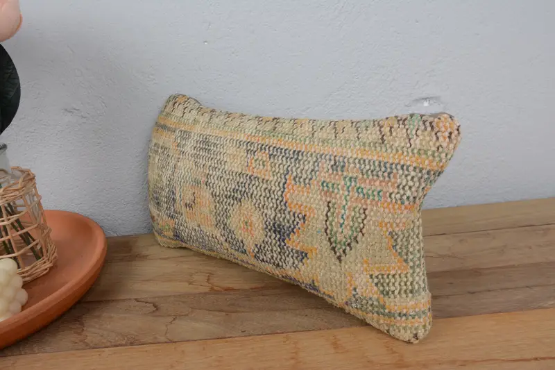 8x16 Blue Cushion Case, Kilim Pillow Cover, Turkish Pillow, Indoor Pillow Case, Vintage Pillow, Pillow Case, Retro Pillow Cover - 4