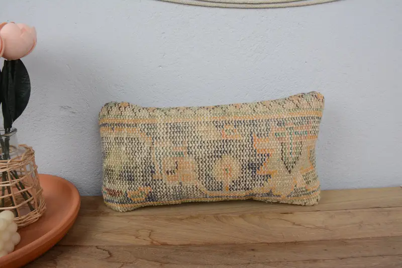 8x16 Blue Cushion Case, Kilim Pillow Cover, Turkish Pillow, Indoor Pillow Case, Vintage Pillow, Pillow Case, Retro Pillow Cover - 2