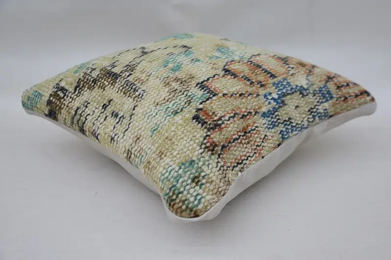 12x12 Beige Pillow, Pillow Cover, Vintage Kilim Throw Pillow, Gift Pillow, Vintage Pillow, Farmhouse Cushion Cover, Authentic Pillow Case - 6