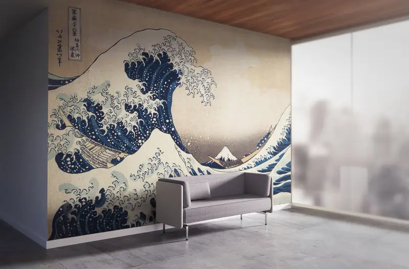 The Wave off Kanagawa, Wave, Abstract Sea Wall Poster, Sea Landscape Wall Poster, Japan Wall Paper, Seascape Mural, View Mural, - 1
