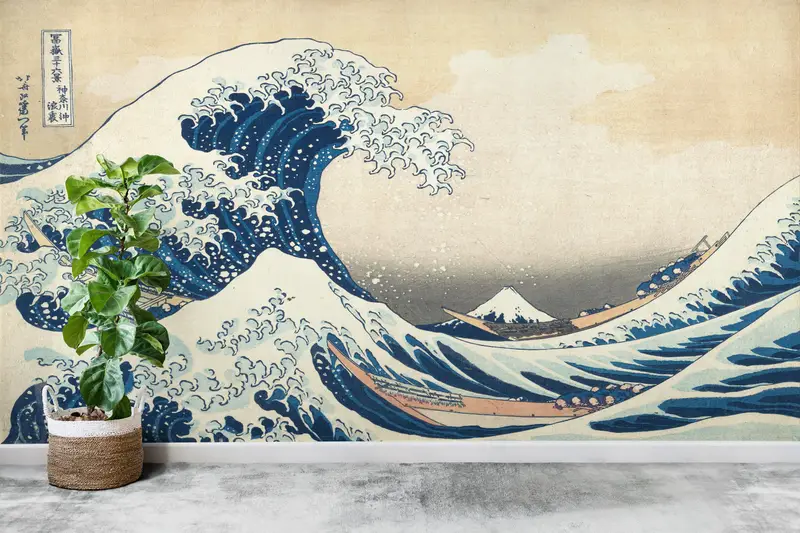 The Wave off Kanagawa, Wave, Abstract Sea Wall Poster, Sea Landscape Wall Poster, Japan Wall Paper, Seascape Mural, View Mural, - 6