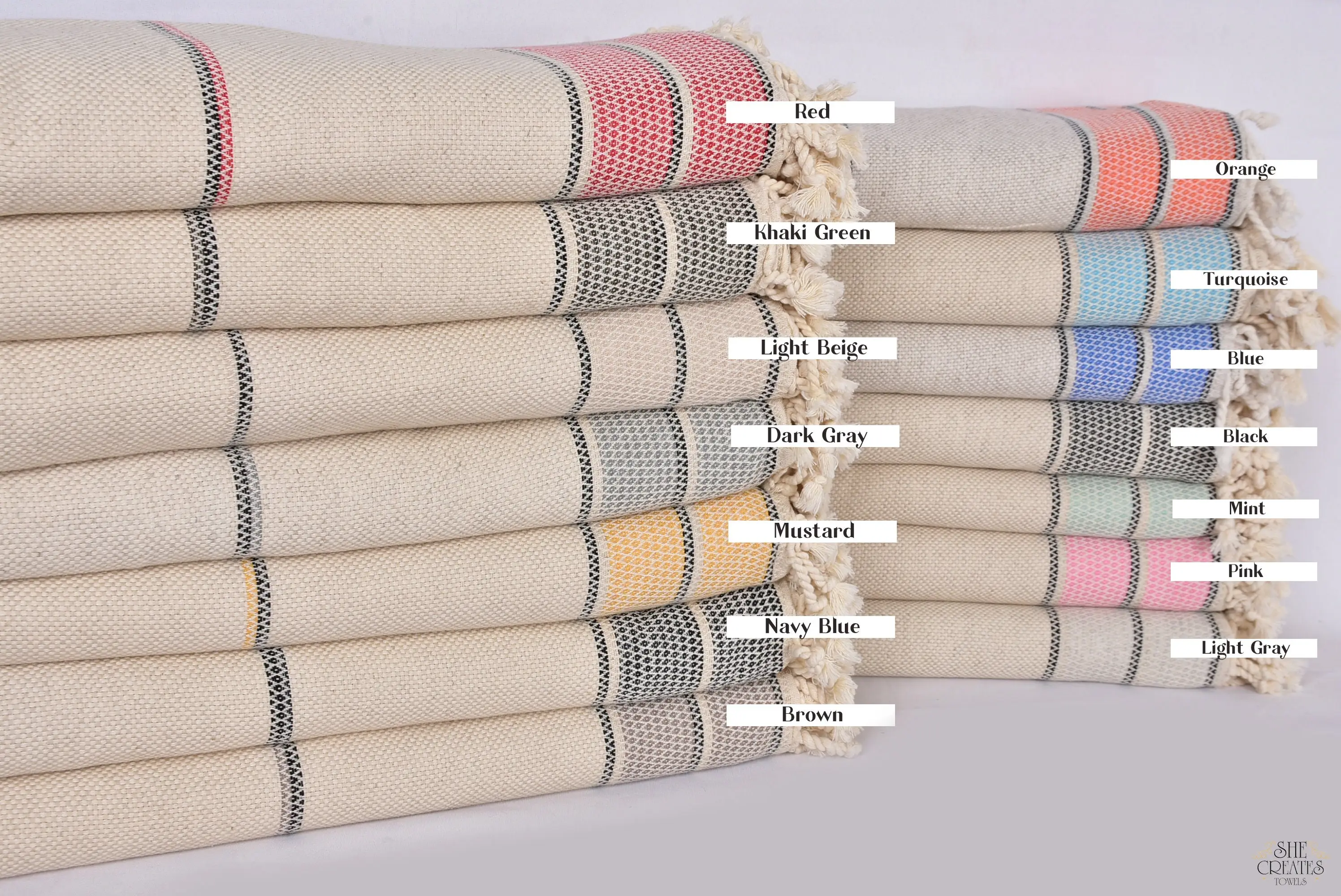 Striped Throw, Linen & Cotton, Floral Pattern, 95x103 Inches - 1