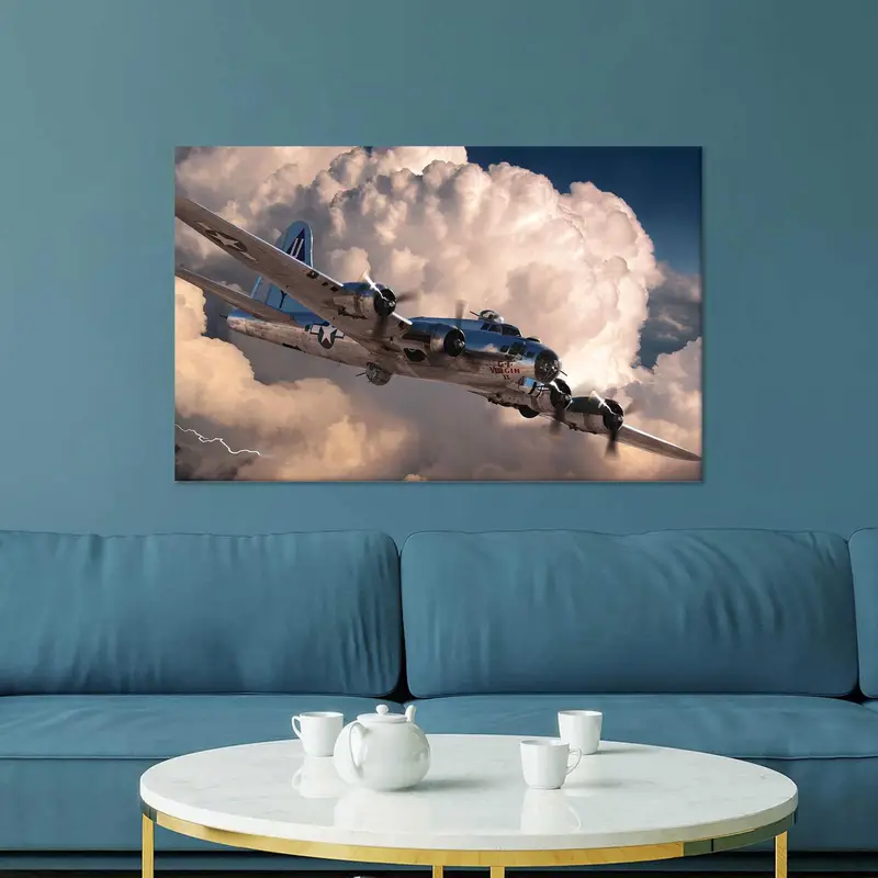 エレガントな航空キャンバス: 家の装飾用のプリント飛行機アート