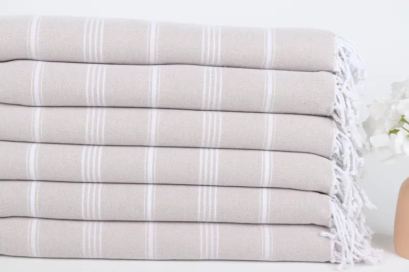 Best Friend Gift, Customized Turkish Towel, Bridal Shower Gift, Engagement Gift, Bridemaids Beach Towel, 70x40 Cotton Striped Towel, Sand-free towel - 3