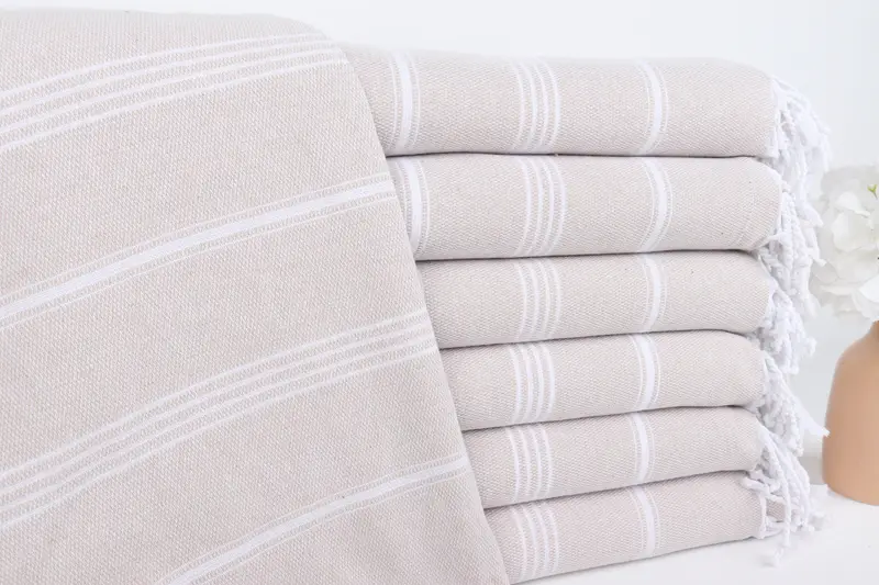 Best Friend Gift, Customized Turkish Towel, Bridal Shower Gift, Engagement Gift, Bridemaids Beach Towel, 70x40 Cotton Striped Towel, Sand-free towel - 1