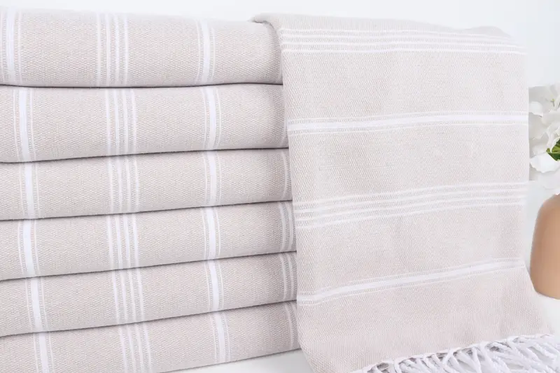 Best Friend Gift, Customized Turkish Towel, Bridal Shower Gift, Engagement Gift, Bridemaids Beach Towel, 70x40 Cotton Striped Towel, Sand-free towel - 2