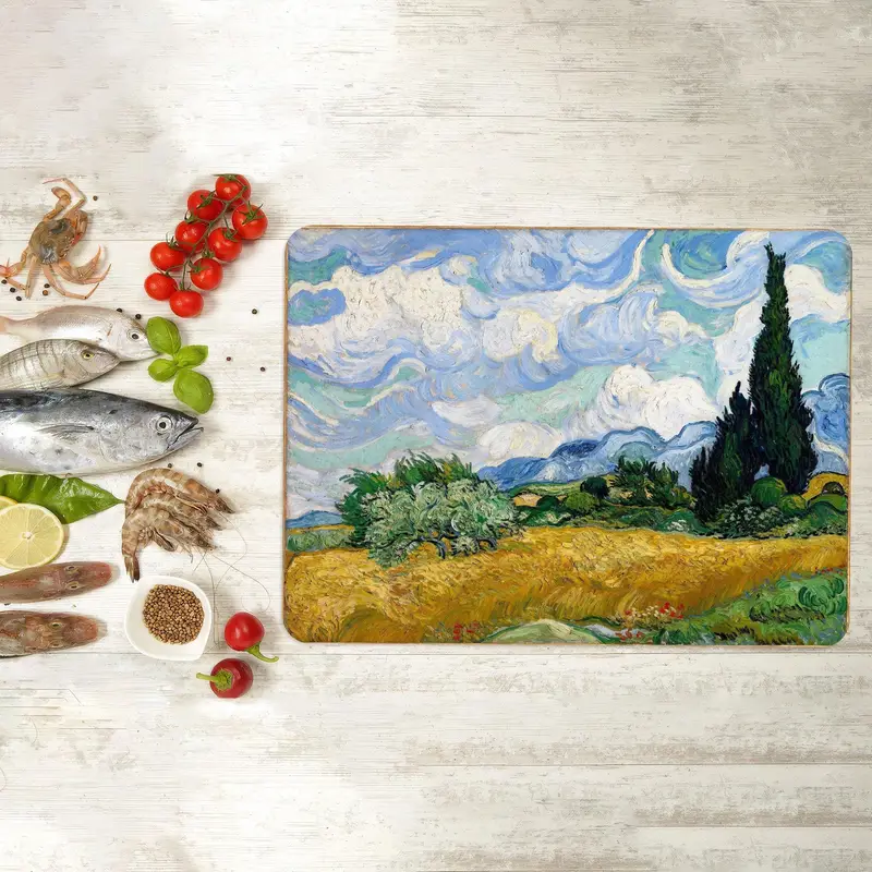 Nature-Inspired Glass Cutting Board with Tempered Safety and Modern Design