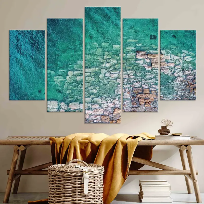 Aboveal Ocean Poster, Canvas Wall Art, Ocean Landscape Canvas, Seascape Wall Art, Coastal Decor, Living Room Decor, Personalized Gift, - 4