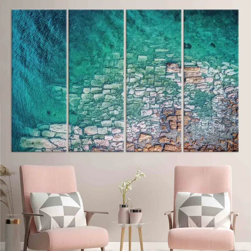 Aboveal Ocean Poster, Canvas Wall Art, Ocean Landscape Canvas, Seascape Wall Art, Coastal Decor, Living Room Decor, Personalized Gift, - 15