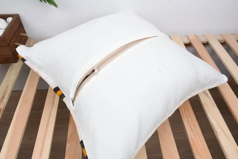 Pillow for Sofa, 20x20 White Cushion, Vintage Pillow, Pillow Sham, Shabby Chic Pillow Sham, Ethnical Kilim Rug Pillow, Patio Pillow Sham - 8