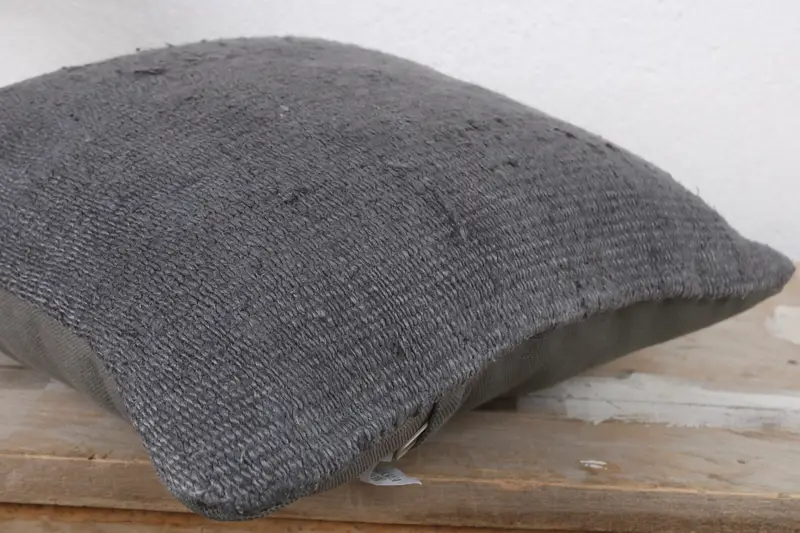 Gift Pillow, Pillow, Meditation Cushion Case, Kilim Pillow, Antique Pillows, 12x12 Gray Pillow Case, Art Deco Pillow, Bed Pillow Cover - 6