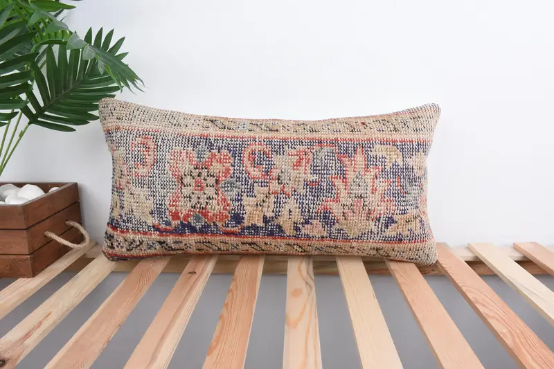 Pillow Case, Nautical Throw Pillow Case, Custom Pillow Case, Kilim Pillow, Pillow for Couch, Turkish Pillow, 12x24 Purple Cushion Cover - 1