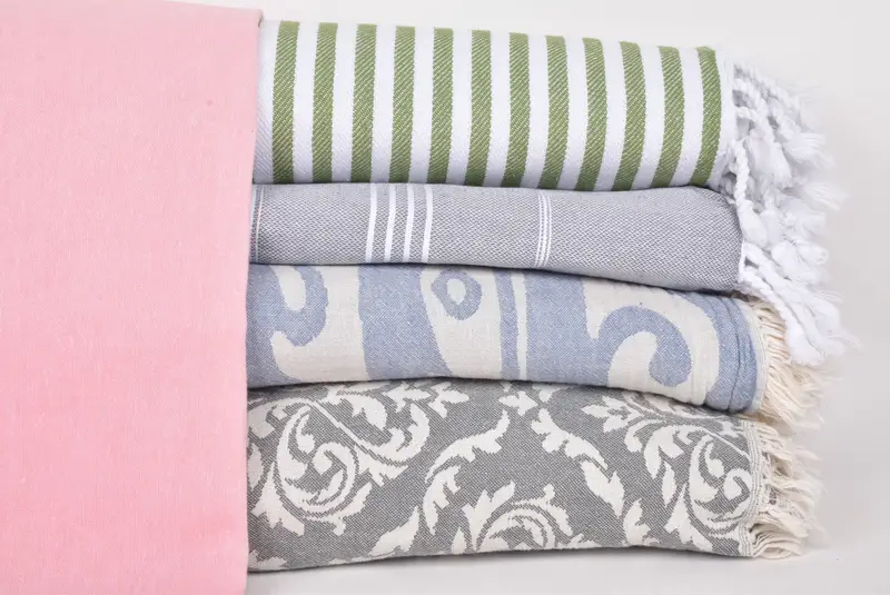 80x60 Cotton Set of 5 Towel, Monogram Blanket, Organic Beach Blanket, Best Friend Gift, Custom Blanket, Personalized Gifts, Turkish Beach Blanket - 1