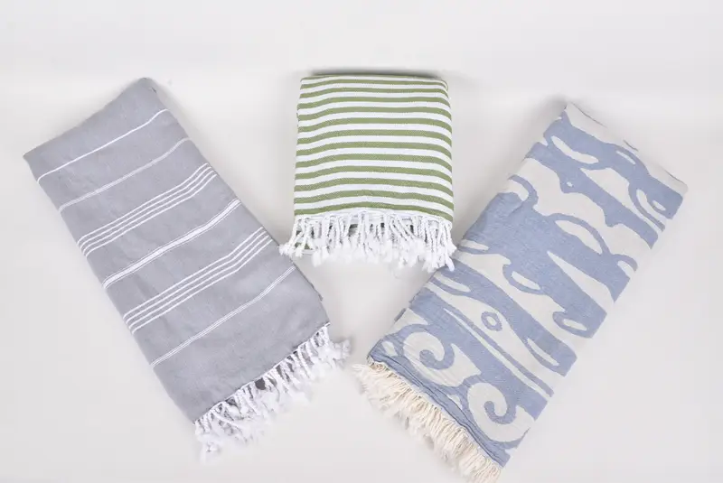 80x60 Cotton Set of 5 Towel, Monogram Blanket, Organic Beach Blanket, Best Friend Gift, Custom Blanket, Personalized Gifts, Turkish Beach Blanket - 7