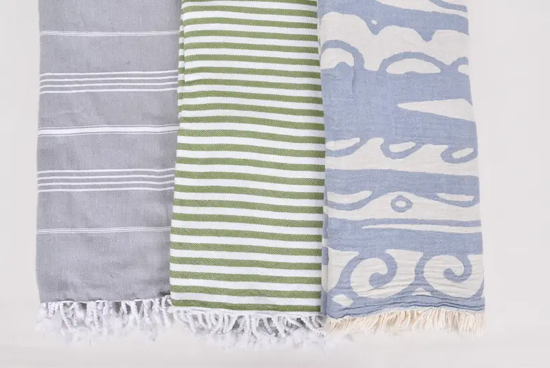 80x60 Cotton Set of 5 Towel, Monogram Blanket, Organic Beach Blanket, Best Friend Gift, Custom Blanket, Personalized Gifts, Turkish Beach Blanket - 8