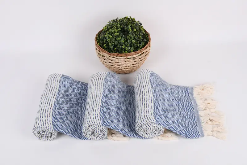 Quick-dry peshtemal, Bachelor Towel, 70x36 Cotton Diamond Towel, Lightweight towel, Baby Boy Gift, Wedding Gift, Customized Turkish Towel - 8
