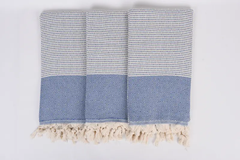 Quick-dry peshtemal, Bachelor Towel, 70x36 Cotton Diamond Towel, Lightweight towel, Baby Boy Gift, Wedding Gift, Customized Turkish Towel - 7