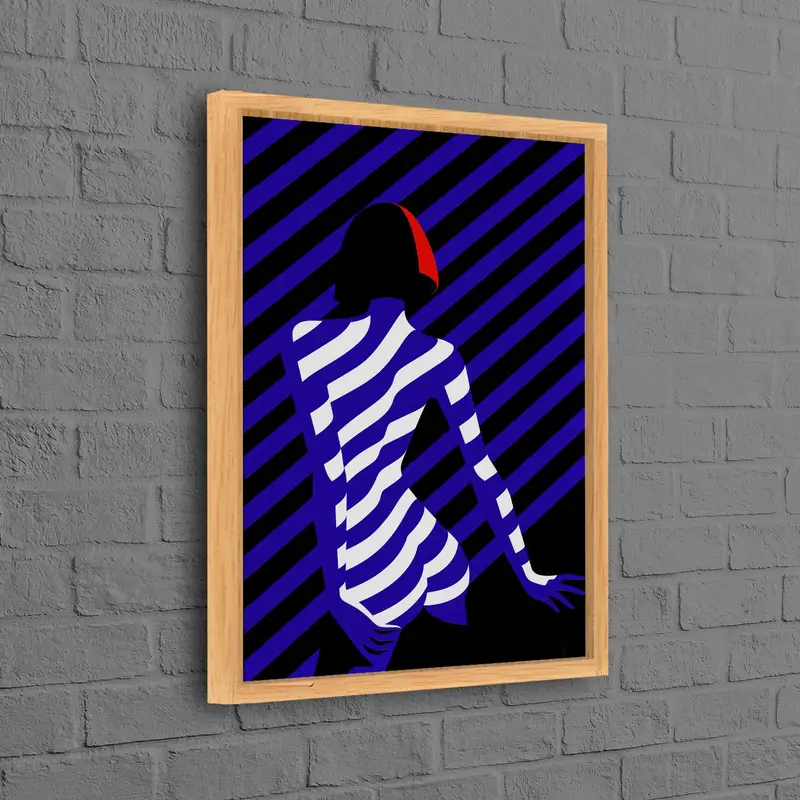 Modern Soyut Kadın Kanvas: Seksi Kız POP ART Baskı