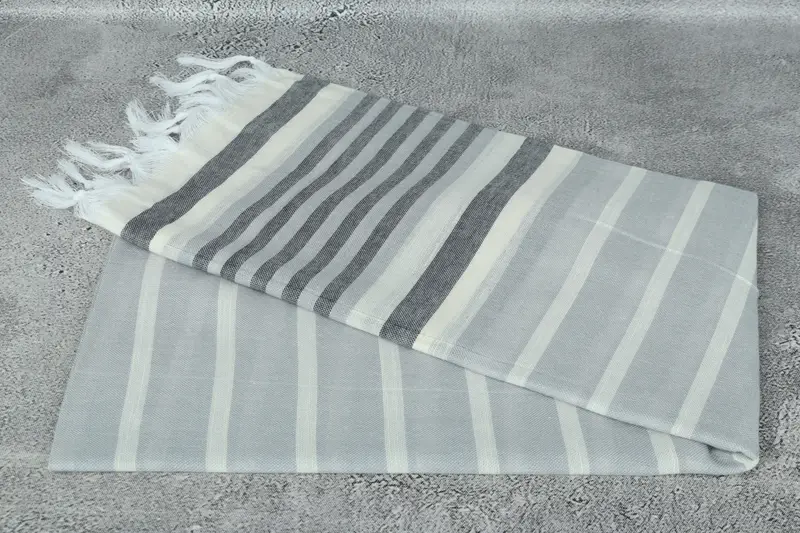 Home Decor Towel, Embroidered Towel, Custom Wedding Towel, Fouta towel, 68x40 Cotton Striped Towel, Summer Gift Ideas, Monogrammed Beach Towel - 6