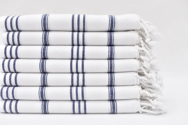 Wedding Favors, Bachelor Gifts, Monogram Hand Towel, 40x24 Cotton Striped Towel, Personalized Hand Towel, First Wedding Anniversary Gift, Gym Towel - 1
