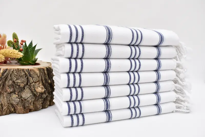Wedding Favors, Bachelor Gifts, Monogram Hand Towel, 40x24 Cotton Striped Towel, Personalized Hand Towel, First Wedding Anniversary Gift, Gym Towel - 2