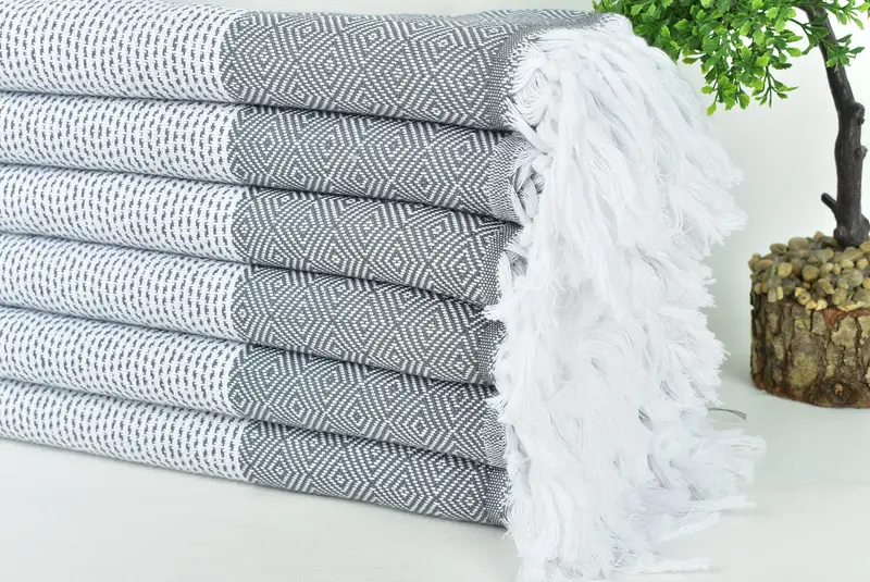 Peshtemal Towel, Personalized Beach Towel, Wedding Gift Ideas, 70x40 Cotton Diamond Towel, Custom Turkish Towel, Luxury towel, Quick-Dry Beach Towel - 3