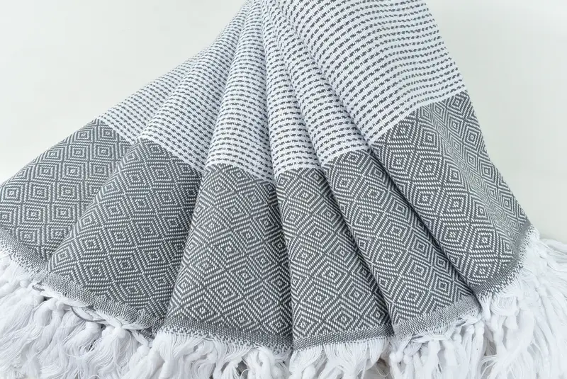 Peshtemal Towel, Personalized Beach Towel, Wedding Gift Ideas, 70x40 Cotton Diamond Towel, Custom Turkish Towel, Luxury towel, Quick-Dry Beach Towel - 4