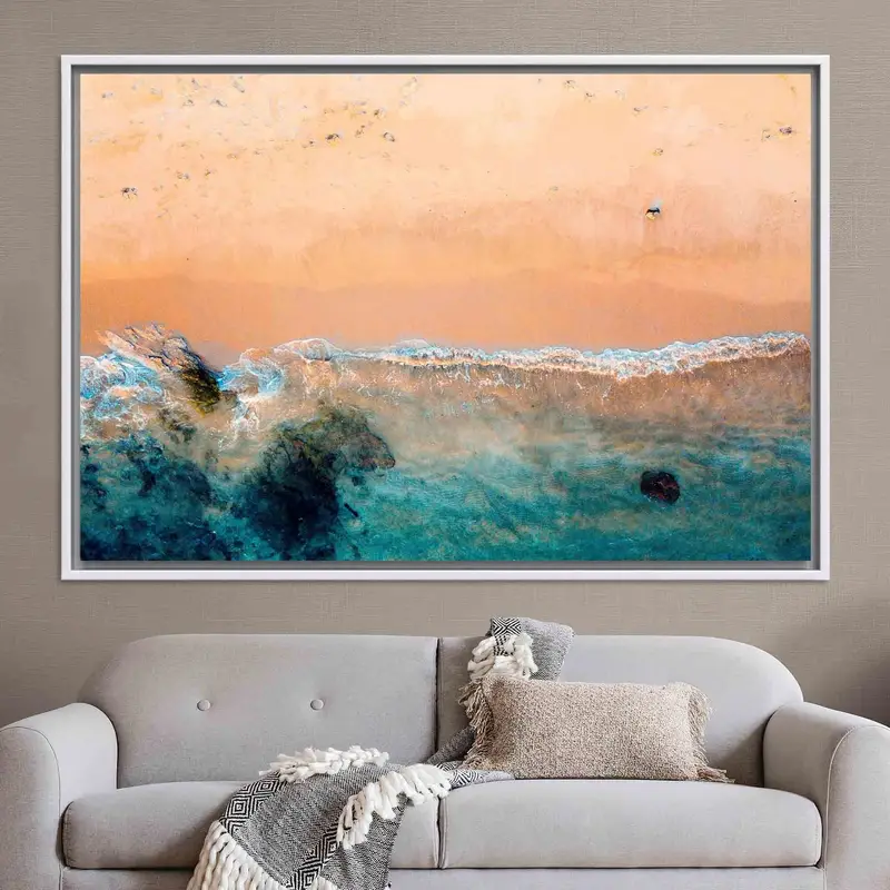 Seascape Canvas: 自然愛好家のためのビーチビューアートをプリント