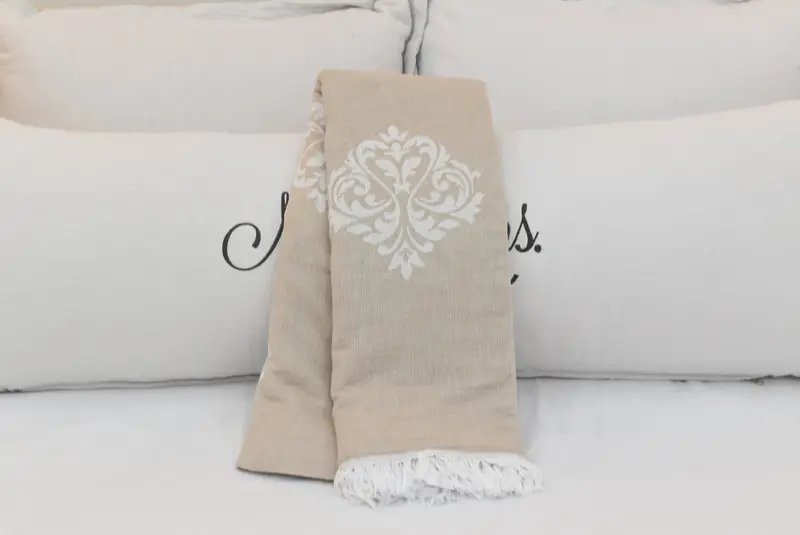 Personalized Blanket, Turkish Blanket, Gift For Wedding Day, Boho Throw Blankets, Thanksgiving Tablecloth, 70x60 Cotton Baroque Towel, Unique Gift - 5